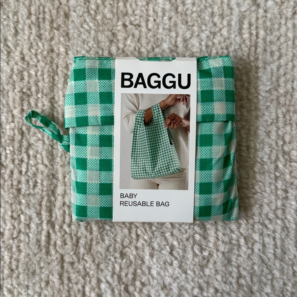 Baby Baggu green gingham